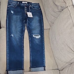 KanCan Women's Distressed Blue Skinny Jeans